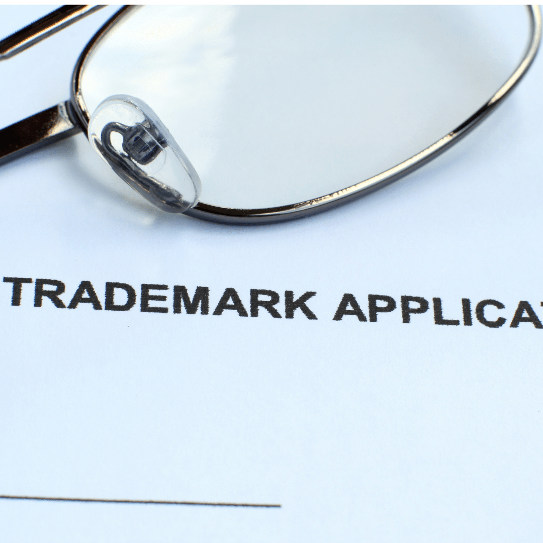 image of trademark application with glasses via unsplash